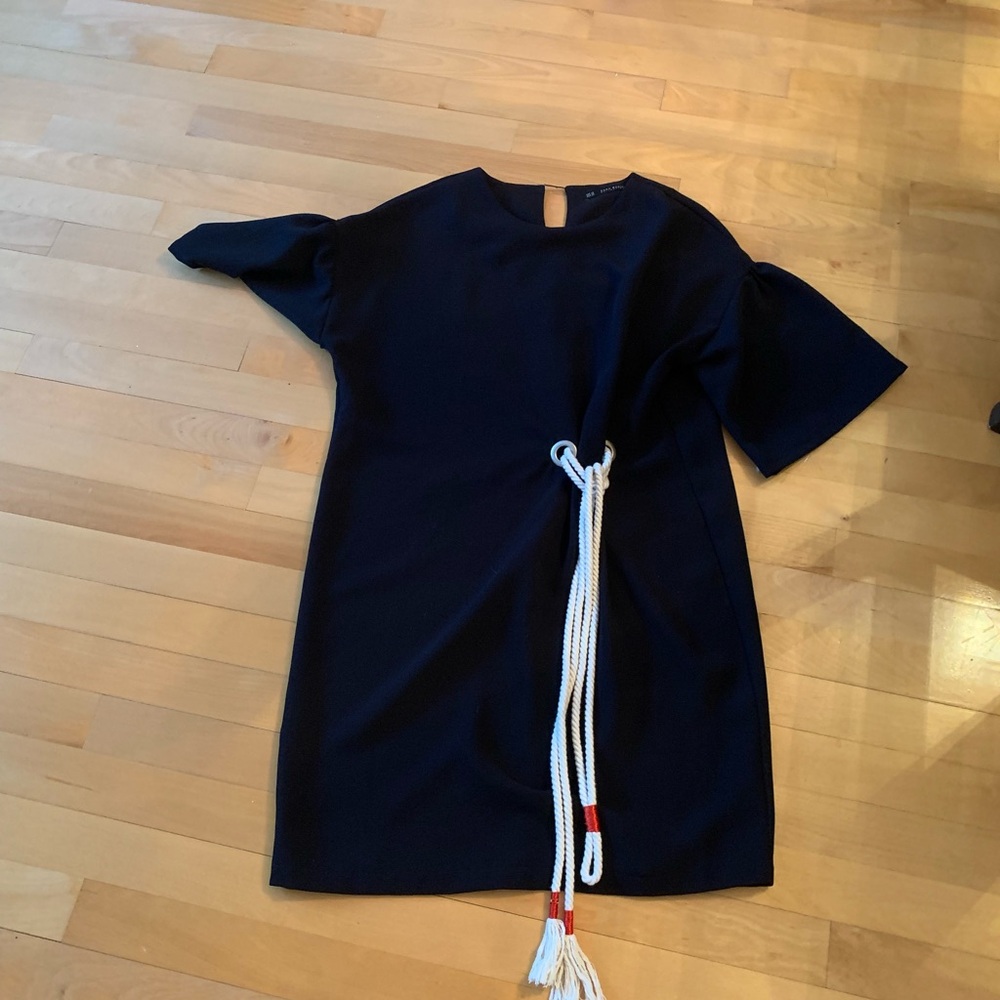 Navy Zara dress nautical style New. Sz Small